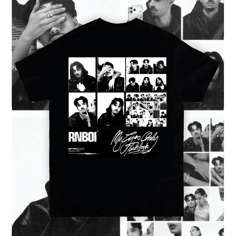 Y2k Oversized Fans Tee Hip Pop Fashion T-Shirt Rapper RnBoi My Eyes Only Flashback Album Graphic Merch 2026 Print T Shirt Unisex