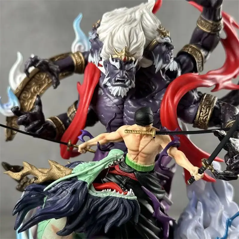 Figuras de Anime Roronoa Zoro de una pieza de 23cm, modelo de figura de acción Zoro, colección de estatuas, adorno de escritorio, regalos de cumpleaños para niños