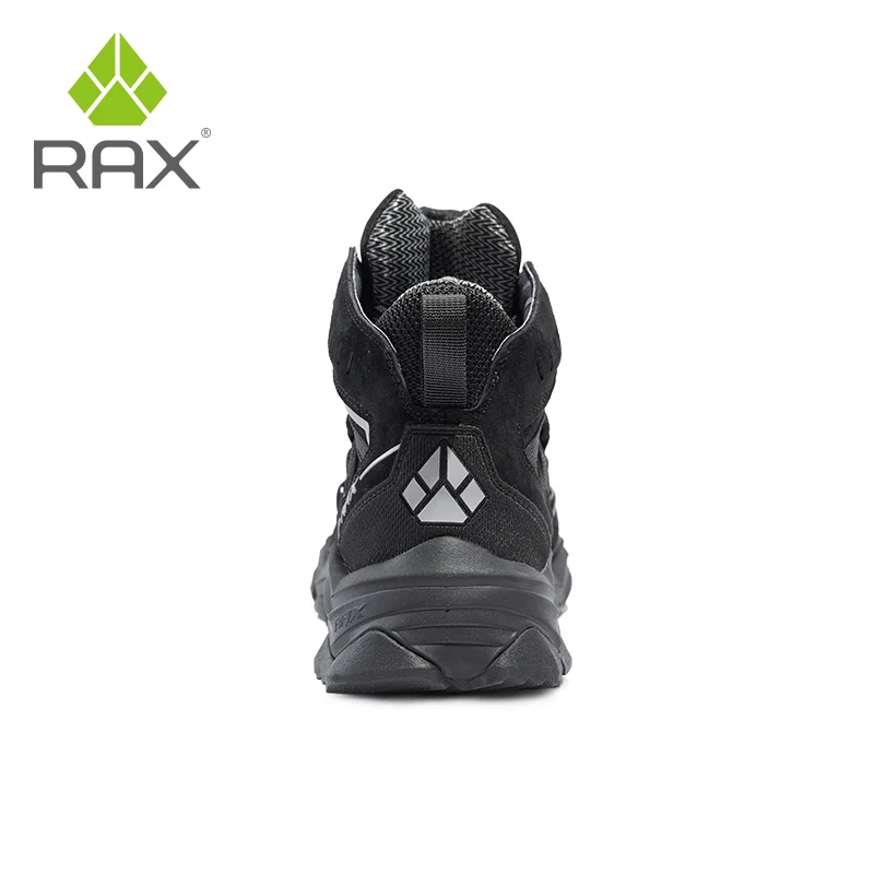 RAX Men Hiking Shoes Mid-top Waterproof Outdoor Sneaker Men Leather Trekking Boots Trail Camping Climbing Hunting Sneakers Women