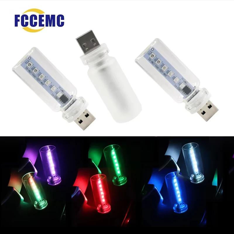 

5V Touch Dimming Retro Bulb Night Light USB LED Filament Glass Bulb Car Decoration Incandescent Eye Protection Lighting