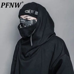 PFNW Men's Original Design Tactical Functional Knitted Hat Autumn Winter Darkwear Work Clothes Metal Ribbon Woolen Punk 12Z4577