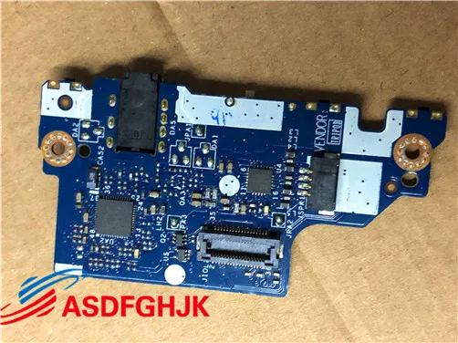 Used FOR  LS-9261P para Dell XPS 12 9Q33 Jack de Audio IO potencia de circuito Placa de botón con Cable 63XND 009YCY 063XND