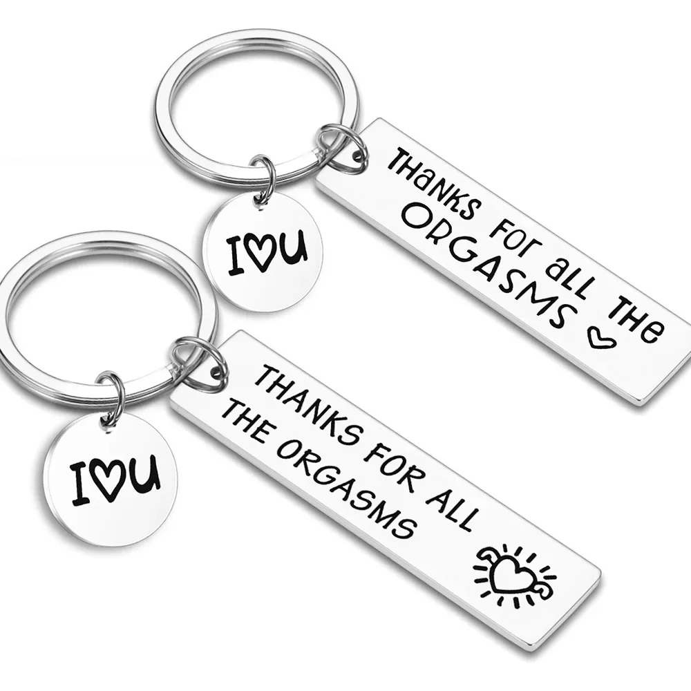 Charm Inpirational Mantra Couples Keychain pendant Lovers Couple Husband Wife key chain Valentine's Day and Birthday Gift