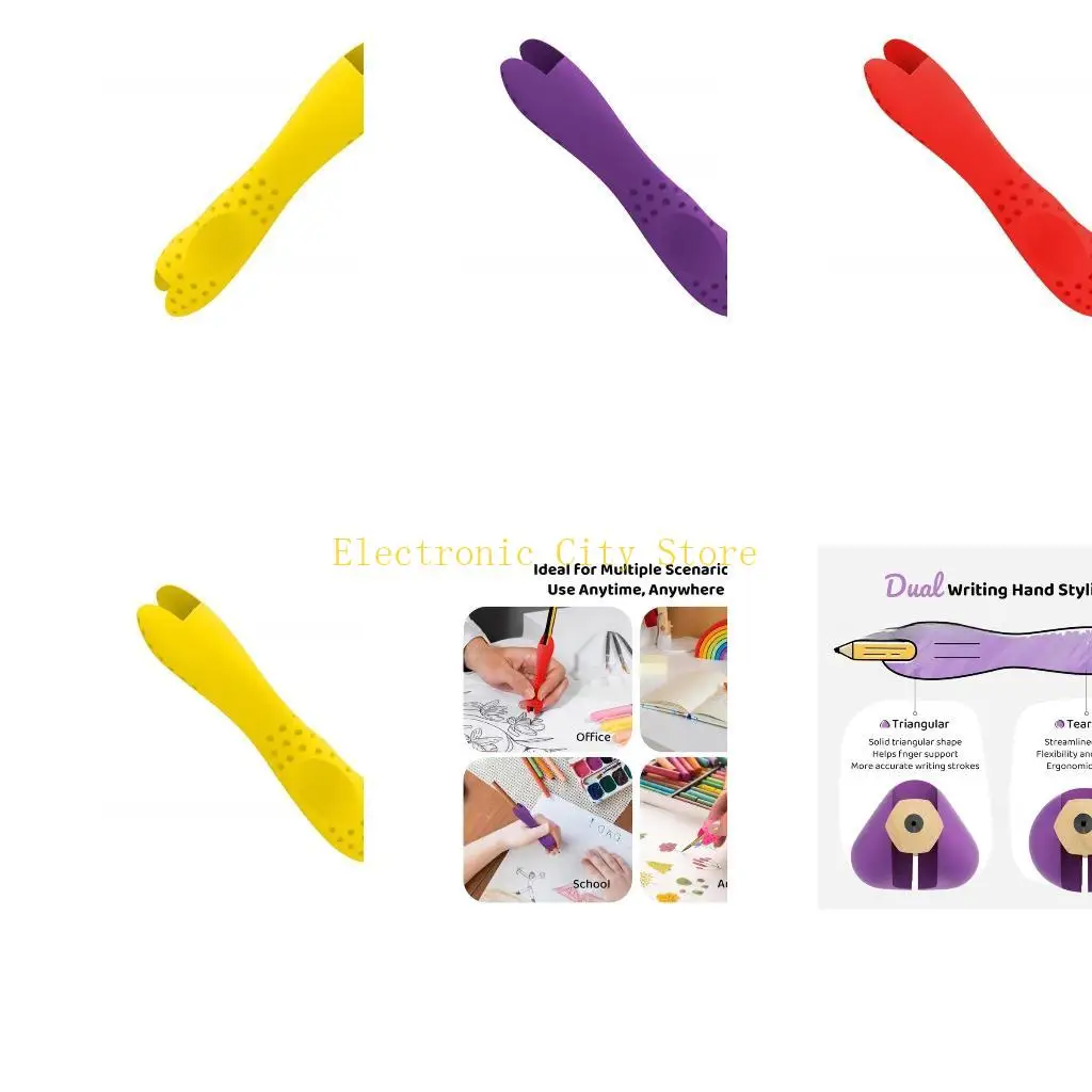 

Soft Silicone Pen Grip Ergonomic Pen Holder Grip Writing Aid Grip Pencil Holder Grip For Toddler Student Adult Writing HU8D