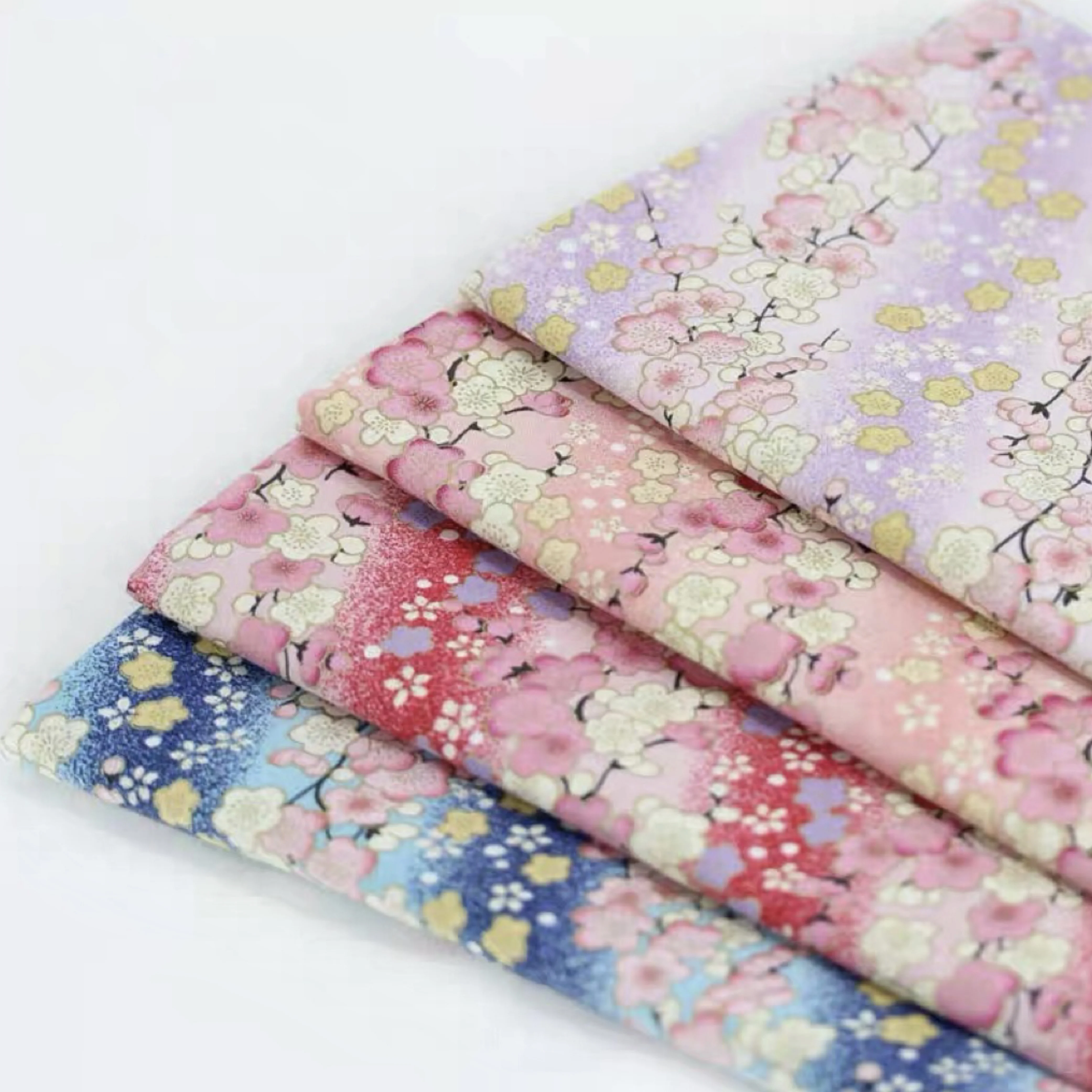 High Quality Cotton Based Sakura Themed Printed Fabric Perfect for Fashion Apparel Making Home Decoration DIY Handicraft