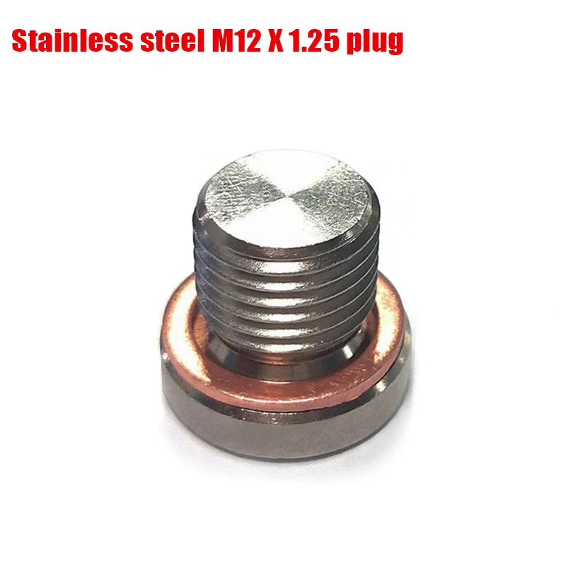 M12 X 1.25 O2 Oxygen Lambda Sensor Blanking Plug Cap Bung Exhaust Accessories With Gasket Automotive Hexagonal Threaded Parts