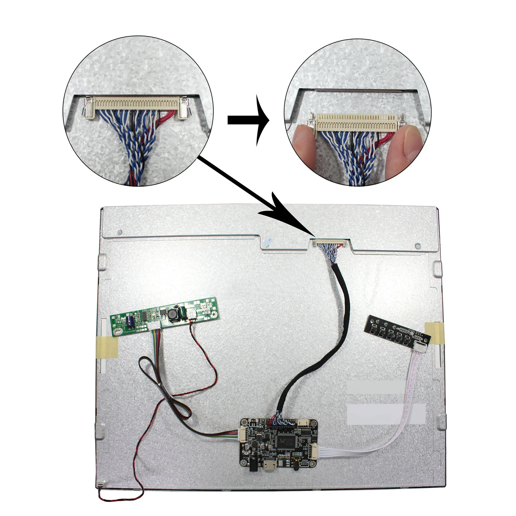 HD-MI Papan LCD Berfungsi untuk Layar LCD Antarmuka LVDS 27 Inci 1920X1080 untuk Tampilan DIY
