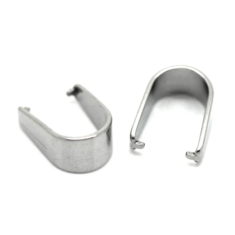 200 sztuk/partia klamrami ze stali nierdzewnej Pinch Bails Charm Melon nasiona klamra wisiorek DIY naszyjnik bransoletka złącza ocena biżuteria