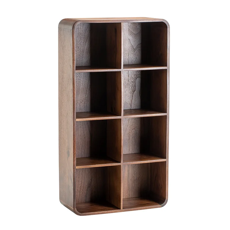 North American black walnut solid wood living room tea room Bogu rack tea set desktop Duobao Pavilion tea cup floor rack