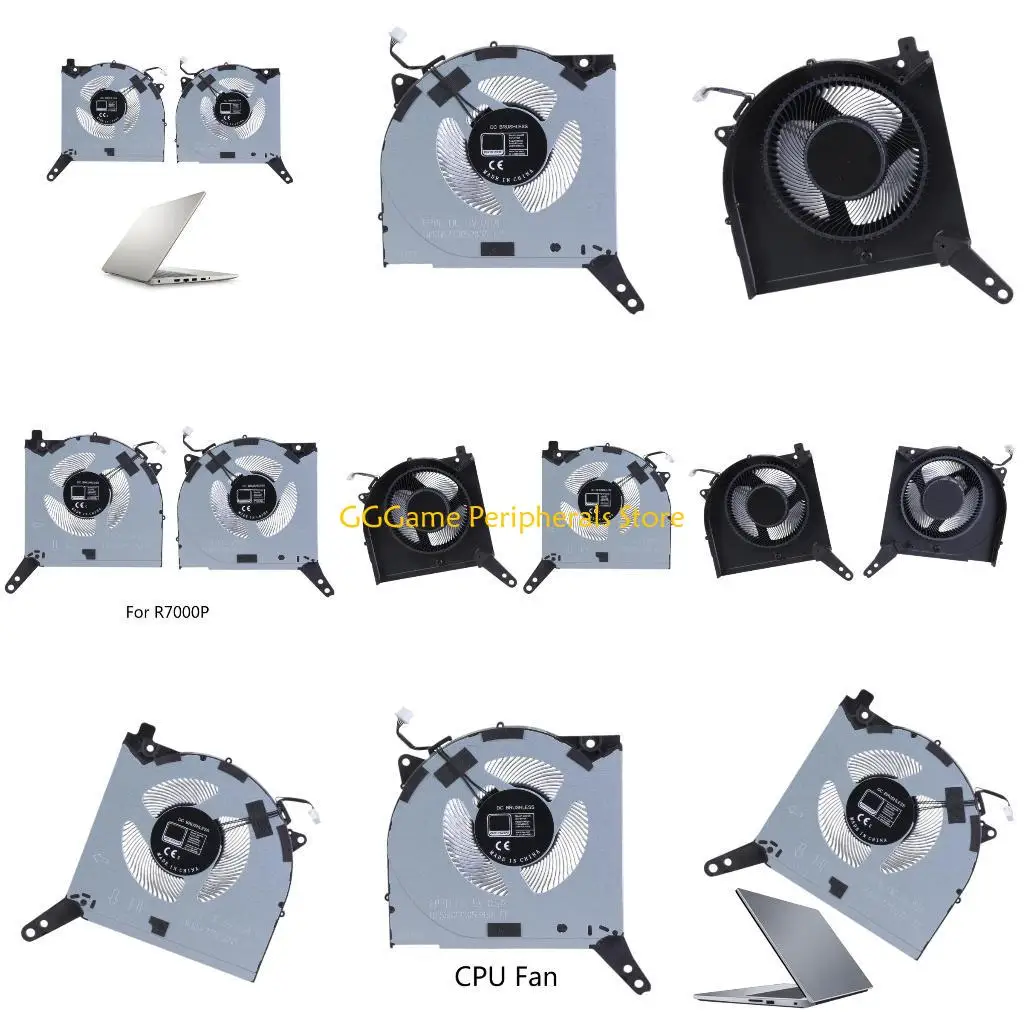 

U55B NEW CPU GPU Cooling Fan for Y7000P IAH7 R7000P ARH7 2022 Series DFSCL12E06486Q FPN6 DFSCL12E16486Q FPN7 DC12V 1A