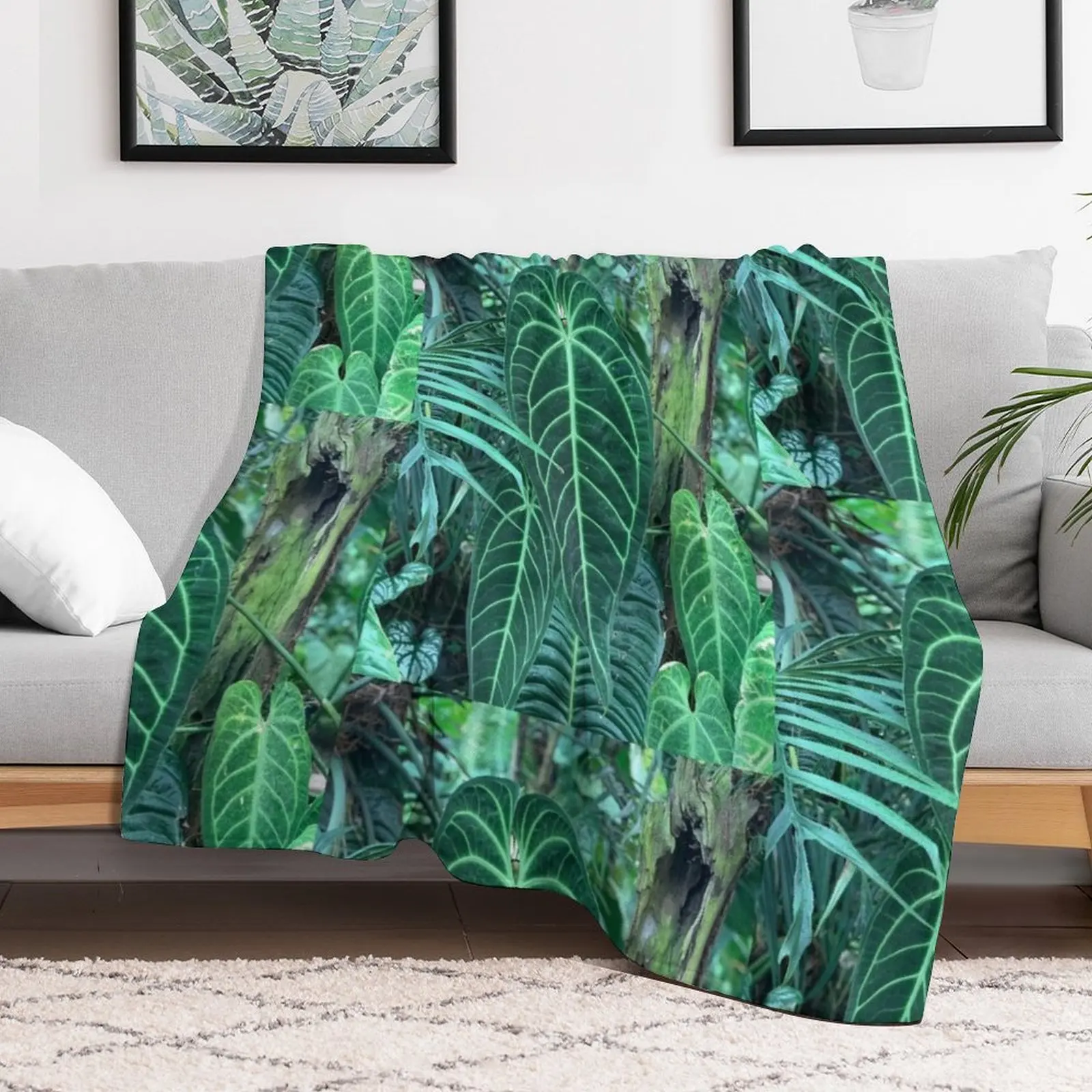 Queen and King Anthurium Fresh Throw Blanket