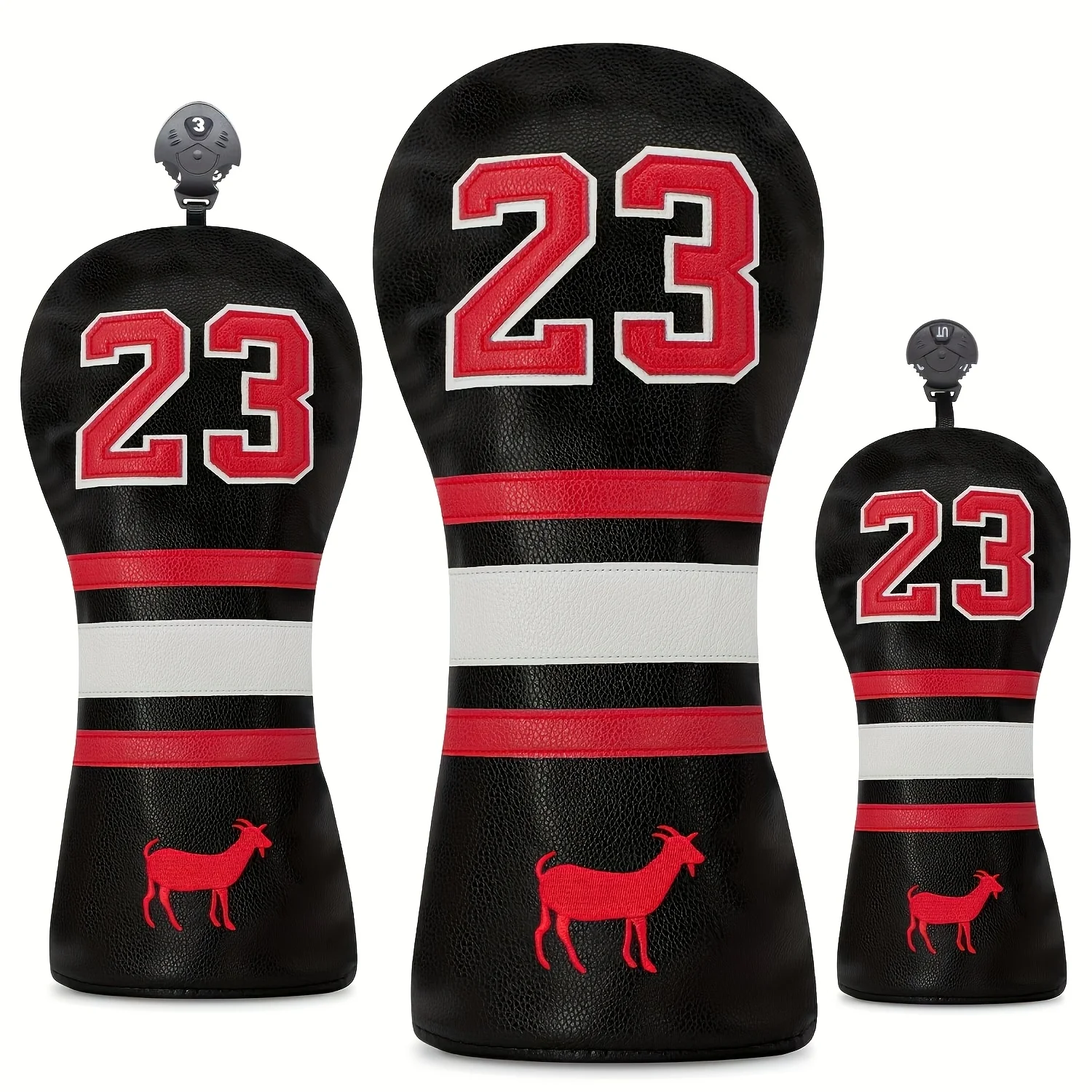 1-ou-3-pecas-capas-de-cabeca-de-golfe-numero-23-goat-compativeis-com-drivers-fairways-e-hibridos-numero-23-capa-de-cabeca