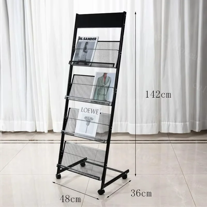 Floor Standing Magazine Rack Newspaper Storage Holder Book & Brochure Display Stand for Document Literature Organizing