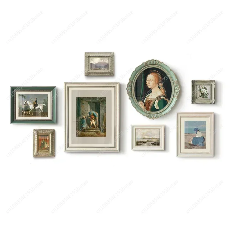 Nordic Vintage Photo Frame Wall Art Combination Gallery Photo Mural Poster Picture Frame Set home decor item bilderrahmen decor