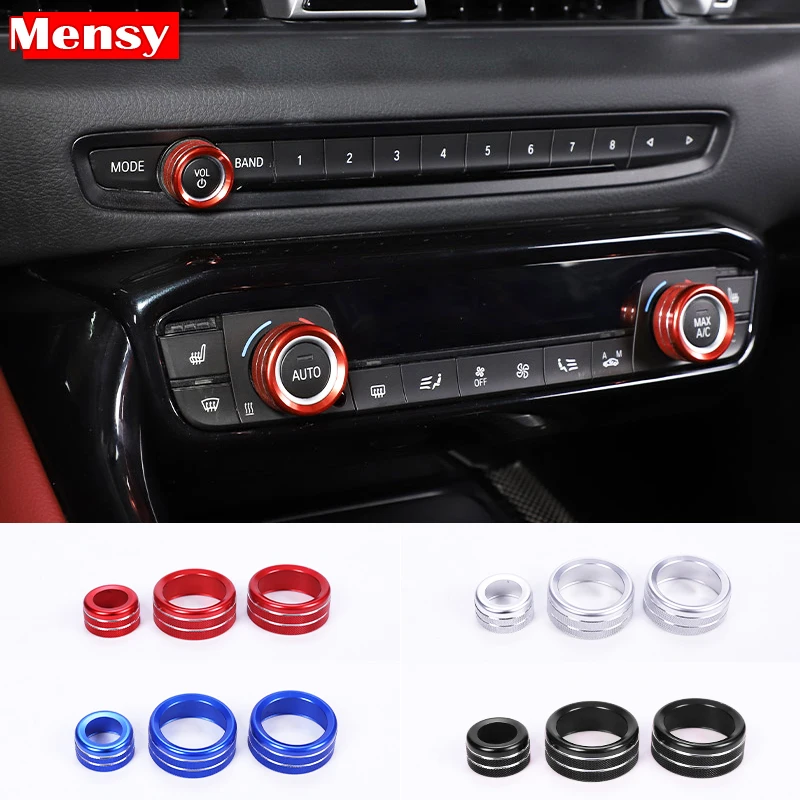 

For Toyota GR Supra A90 2019-2022 Aluminum Alloy Car Interior Air Conditioning Volume Adjustment Knob Cover Trim Car Accessories