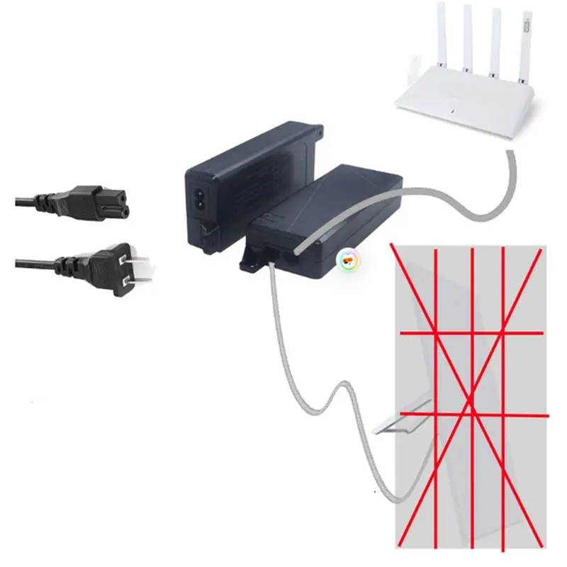 A52T 4X 150W Poe Injector 150W 2.5Gbps 2500Mbps 48-56VDC 2.7A Output Poe Injector Power Adapter With 1.1M AC Cable(EU) EU Plug