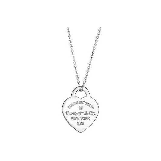 

TIFFANY & CO. Return To Tiffany Collection Sterling Silver With Round Diamonds Necklaces Women's Silver 69701019