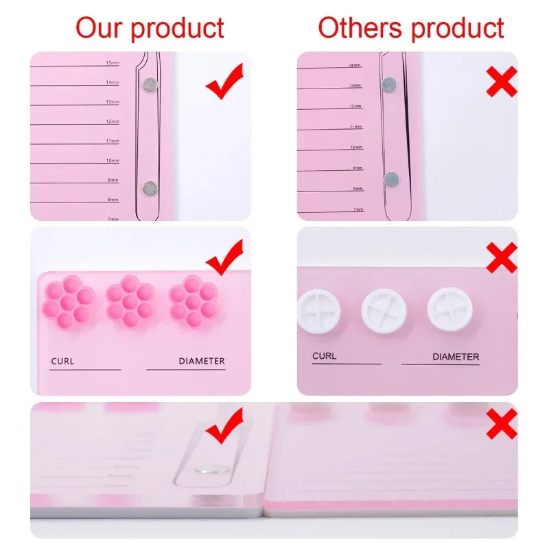 Eyelash Extension Scale Holder Magnetic Acrylic Lash Board with Glue Pallet Cup  False Eyelashes Pad Lash Makeup Tools Wholesale