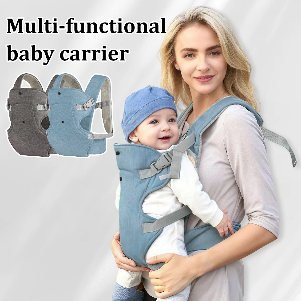 

1 Piece, Baby Double Shoulder Carrier with Waist Stool, Lightweight and Usable in All Seasons, Multifunctional Front and Back Carrier, a Must-Have for Carrying Babies When Going Out