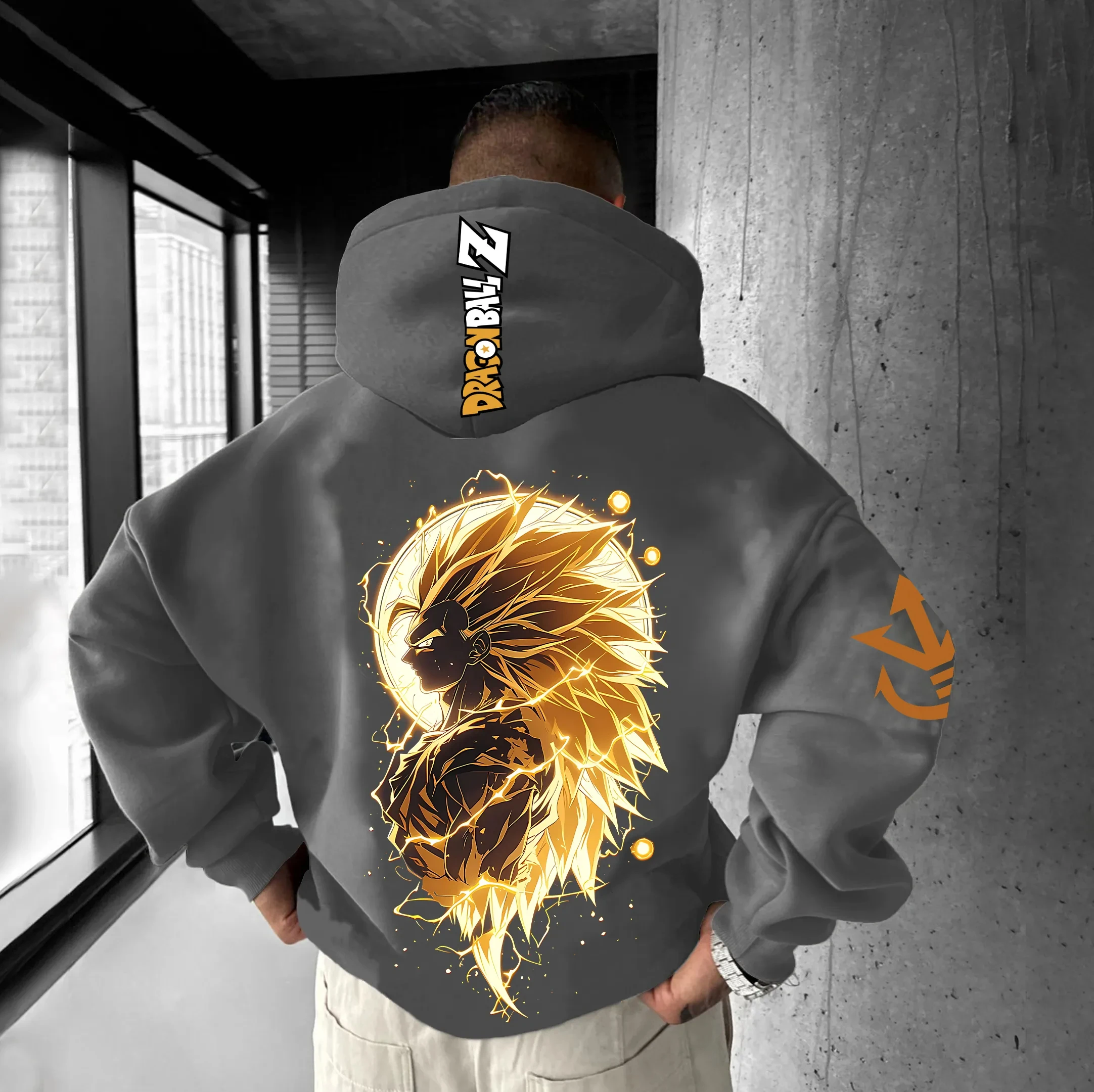 

Dragon Ball Z Goku Super Saiyan, синяя толстовка с рисунком для мужчин и женщин, весна-осень 2021, уличная одежда в стиле аниме, повседневная толстовка унисекс