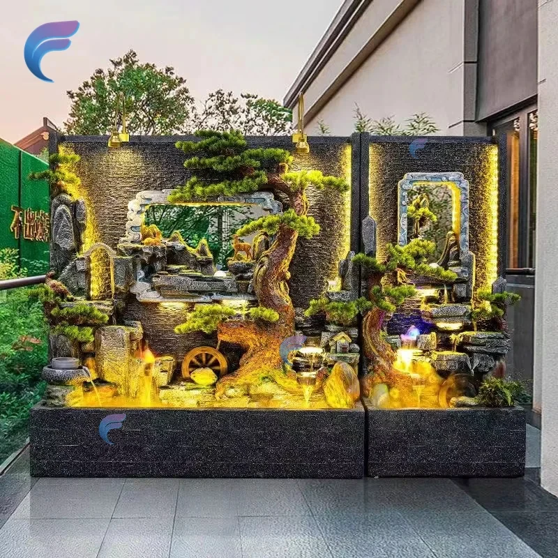 custom.BN2194 Contemporary Style Home Decor Outdoor Garden Ornamental Rockery Fountain Elegant Home Garden Feature