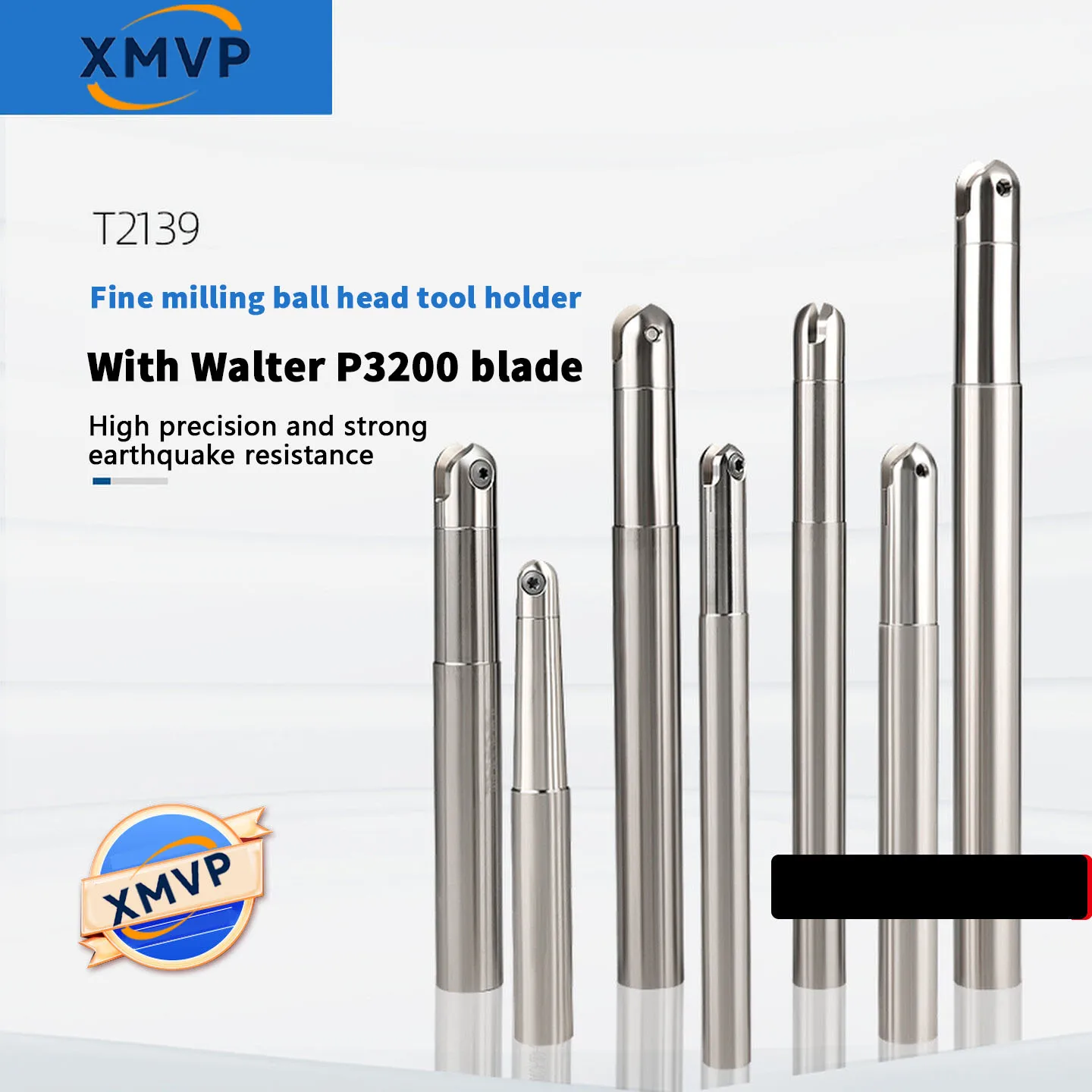T2139 seismic ball head precision milling cutter body with CNC semi-circular type cutter blade P3200R45681012.5
