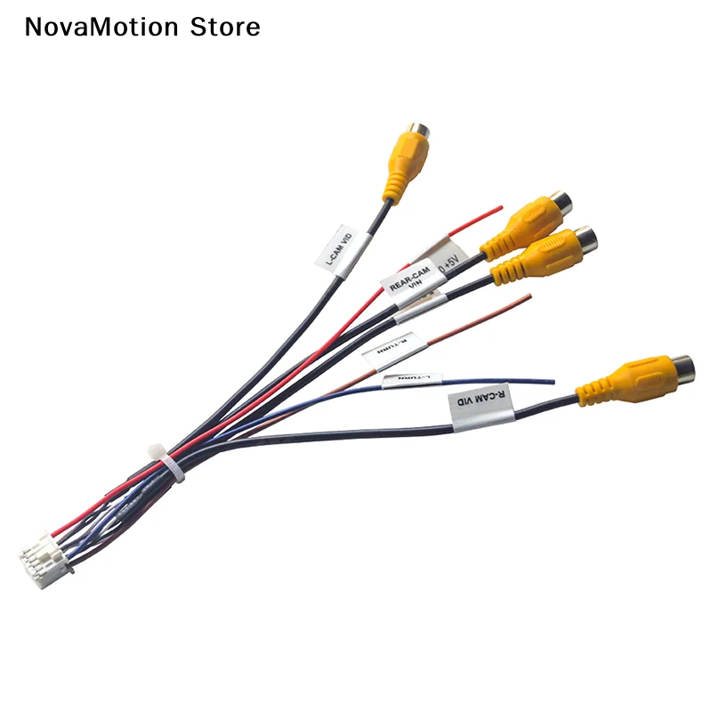 [NM]1 Pcs 12Pin Cable Adapter DIY Accessories For Android Head Unit With Built-in 360 Panoramic Camera System[NM]