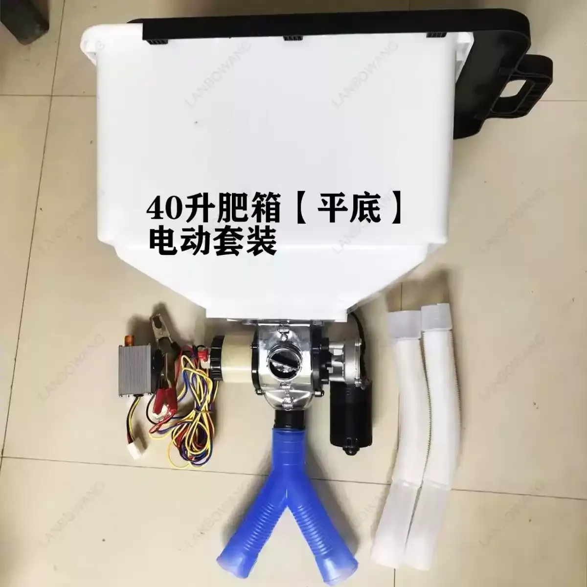 40L Large Capacity Double Furrow Fertilizer Applicator Electric Automatic Feeder Single Ridge Wheat Seeding Equipment