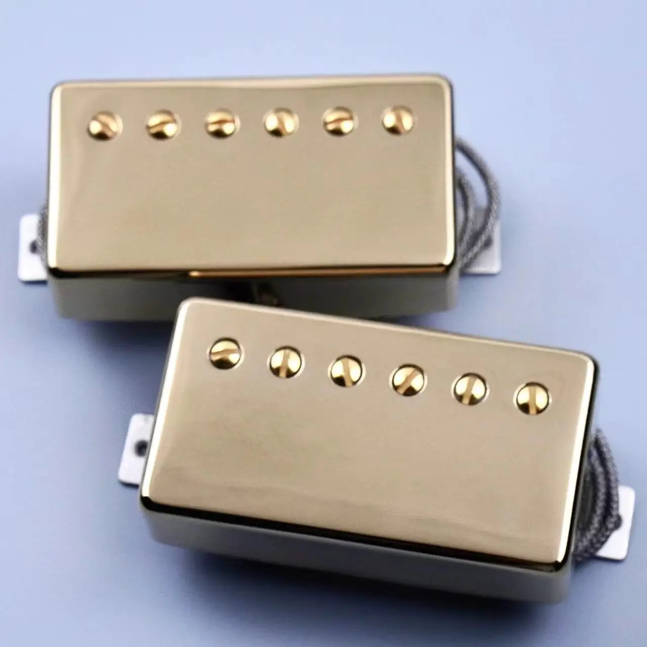 GIB BB1 BB2 Alnico 2 classic 57/classic 57+ Guitar Humbucker Pickups Bridge& Neck For Gibson Les paul LP Guitar GOLD