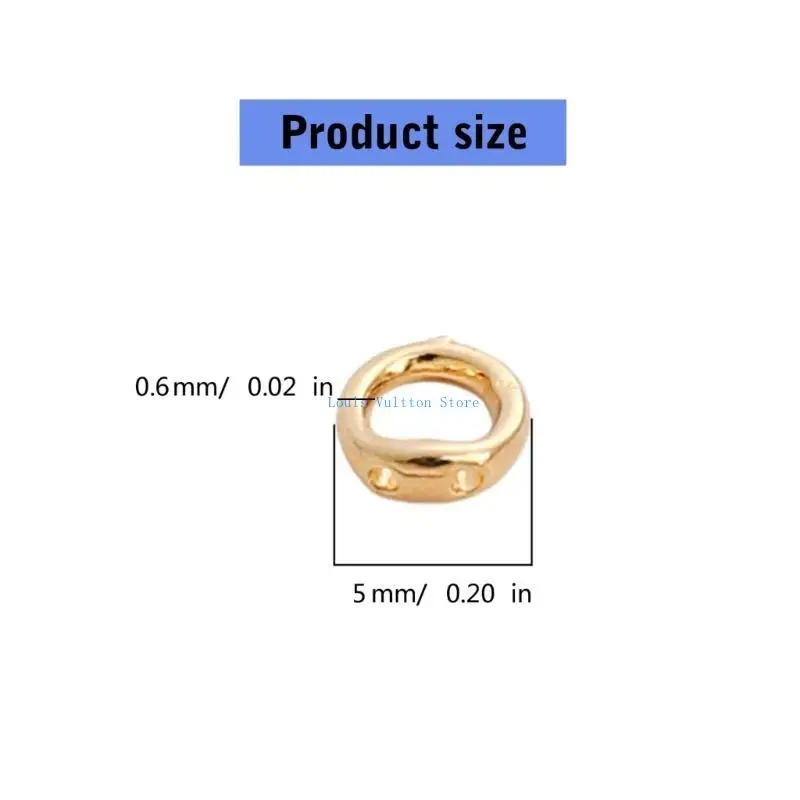 L5YB Sturdy Double Hole Connector Rings Jewelry Clasps for Personalized Accessorizing