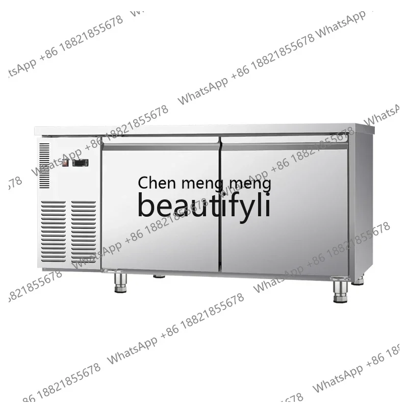 

Рабочий стол-холодильник с функцией сохранения свежести и заморозки, без инея, для коммерческого использования в кафе и чайных, с двумя температурными зонами (холодный и морозильный)