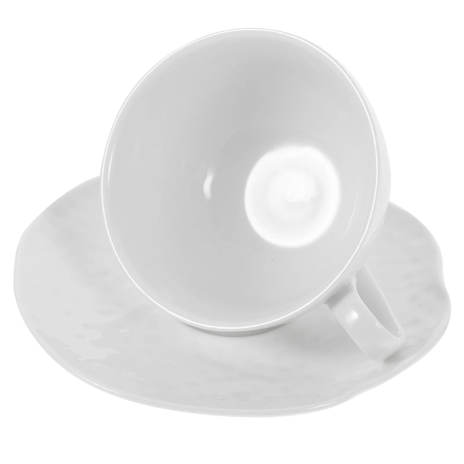 Juego de Taza de Café con Platillo de Cerámica, Diseño Elegante y Minimalista para Decoración del Hogar, Uso Diario, Taza de Café Exquisita, Apta para Lavavajillas