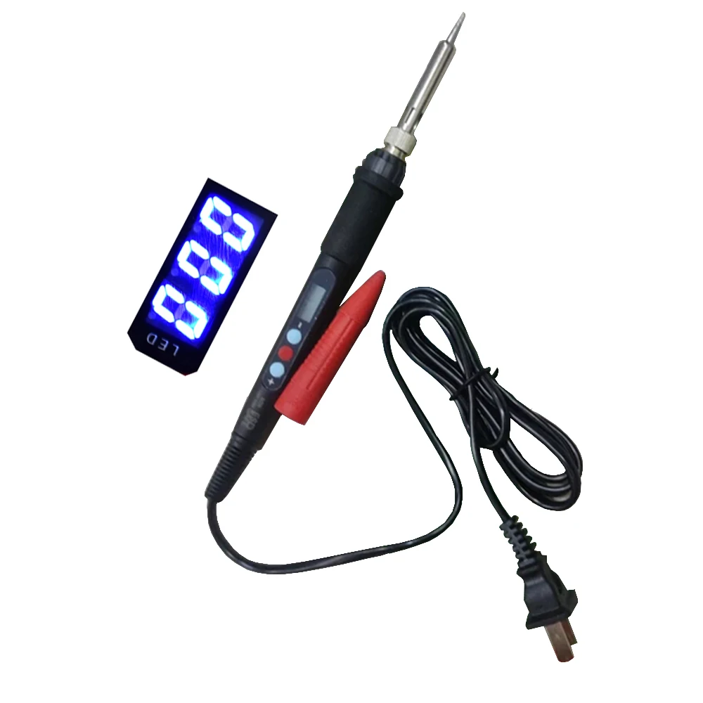 

60W 240V Internal Heating Electric Soldering Iron with Digital Display Switch Copper Welding Machine Tin Welder Pyrography Tool