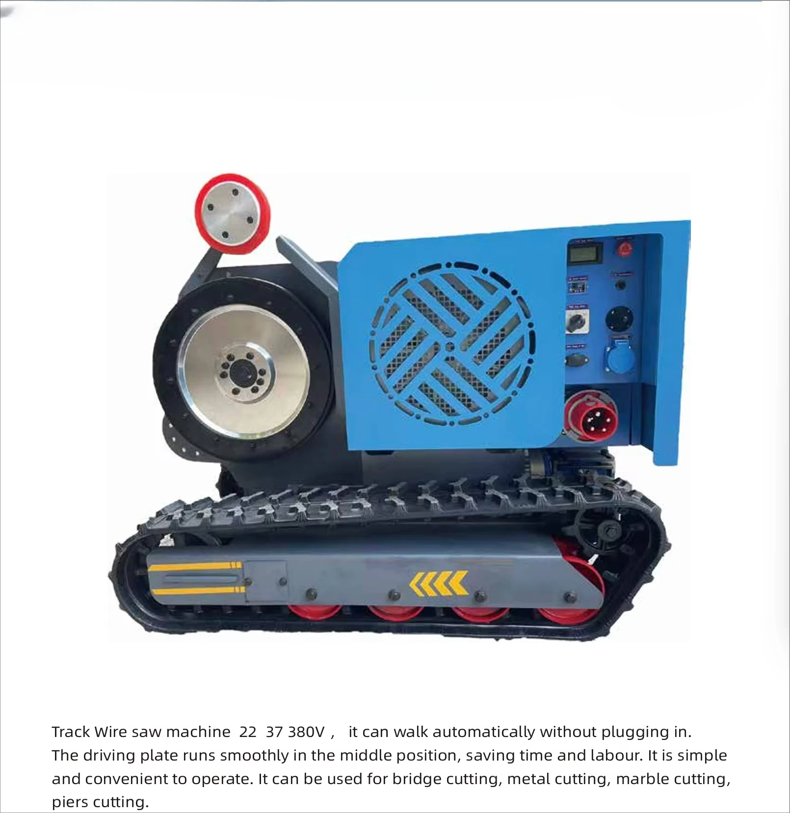 37KW 3 Phase Cutting  Multi  Wire Saw Pulley Diamond Cutting  Machine