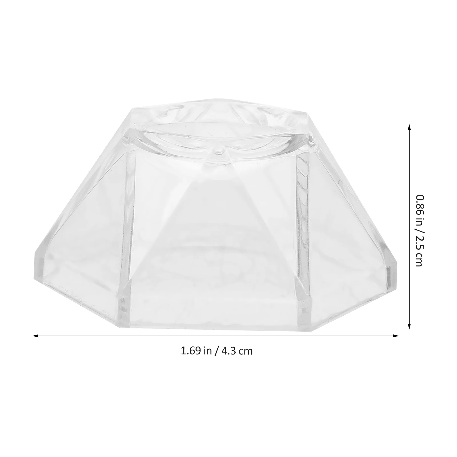 10Pcs Mineral Specimen Display Stand Acrylic Transparent Hexagon Base Stable Crystal Ball Holders Rock Display Rack Desktop