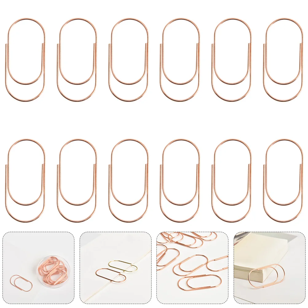 

20pcs Colorful Metal Paper Clips for Office School Home Large Document ganization Smooth Prevents Marks Fun