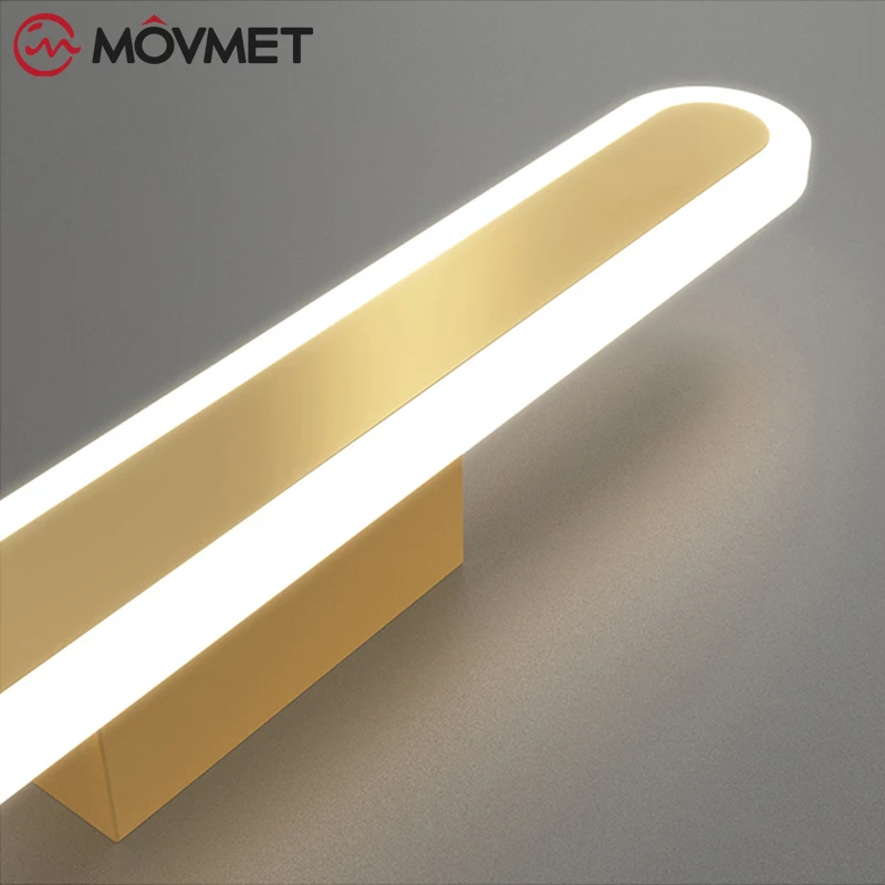 Postmodern LED Wall Lamp Mirror Headlight Long Strip Acrylic Aluminum Aisle Bedroom Stair Bathroom Bedside Lamp 3 Color Light