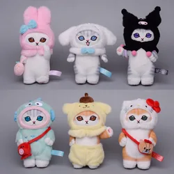 Hello Kitty Kuromi My Melody Cinnamoroll Pillow Cat Kawali Plush Toys Plushie Keychain Stuffed Doll for Kids gift