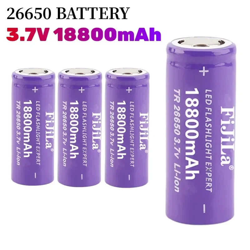 New original 26650 Lithium Battery 3.7V 18800mAh High Capacity 26650 Rechargeable Battery Suitable for Flashlight