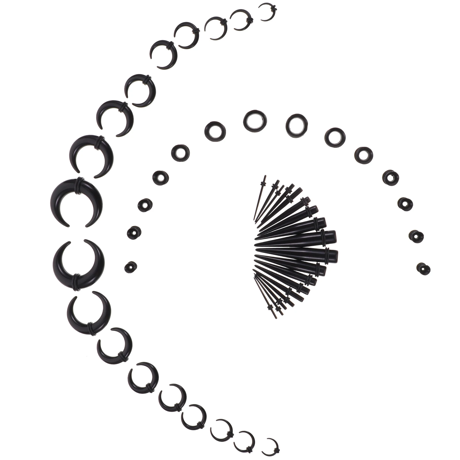 Juego de tapones para túneles de cuerno de buey, expansor de calibre de oreja, ligero y cómodo, regalo para principiantes, 1 Juego