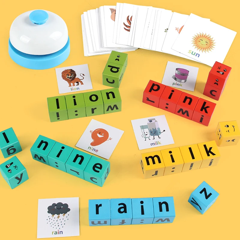 Cubos magnéticos de números em inglês para crianças, blocos de construção interativos de 2,5 cm, brinquedo de aprendizagem