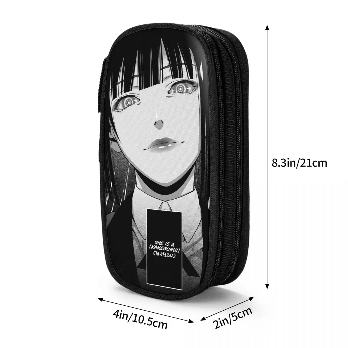 الرجعية جابامي يوميكو مقلمة Kakegurui اليابان أنيمي صندوق رصاص القلم لفتاة صبي أكياس قلم رصاص الطلاب مدرسة سستة القرطاسية