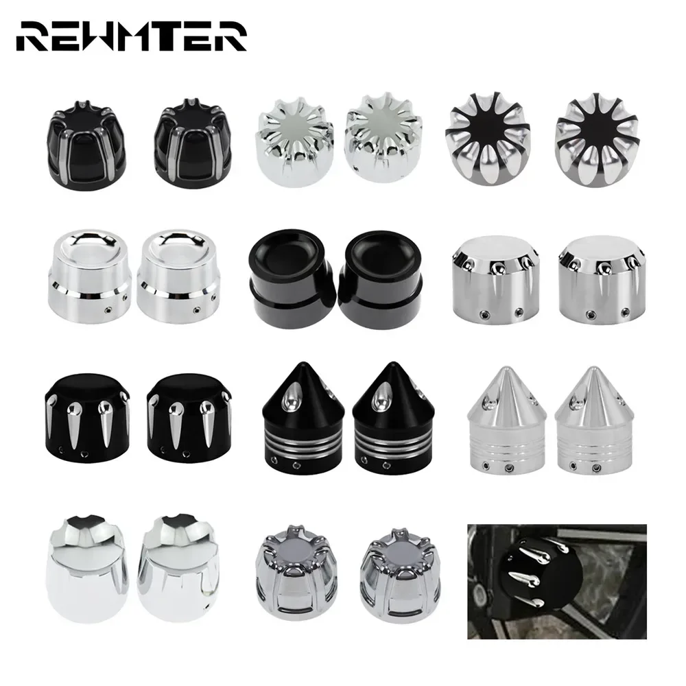 Motorcycle CNC Front Axle Nut Cover Cap Aluminum Black/Chrome For Harley Sportster XL XG Touring Dyna VRSC Softail Street Glide