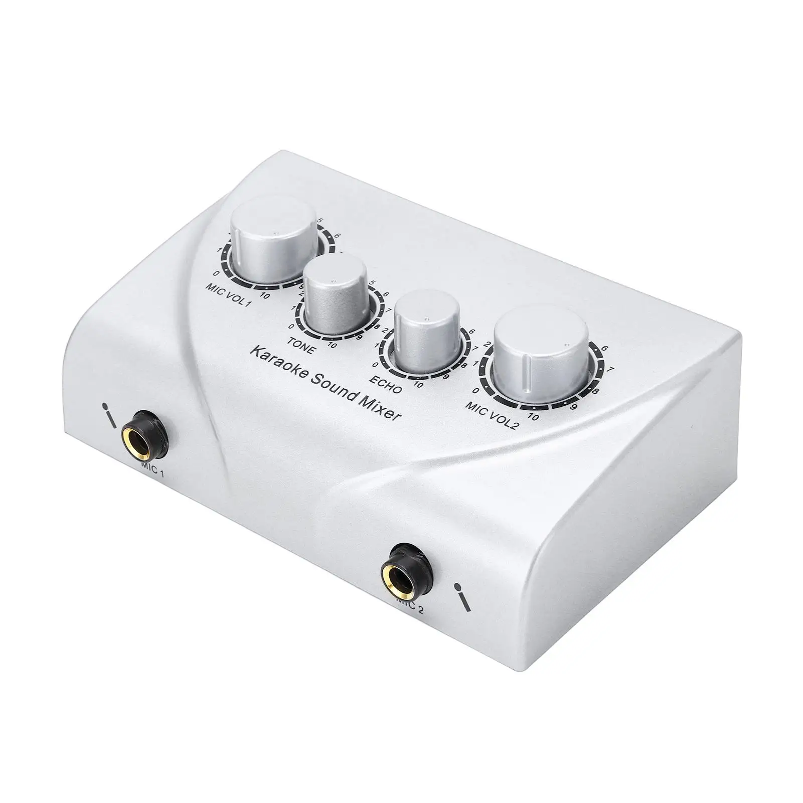 Adjustable Digital Sound Mixer with Reverb & Delay - for stage Light Effects & Plug Connection Wire