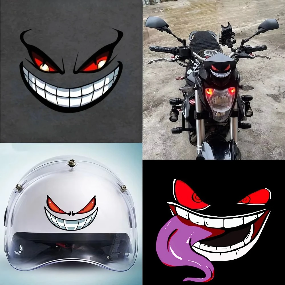 Acessórios para moto adesivos de olho reflexivos aviso segurança corpo da motocicleta capacete pára-brisa para ou carro caminhão tampas do tanque combustível