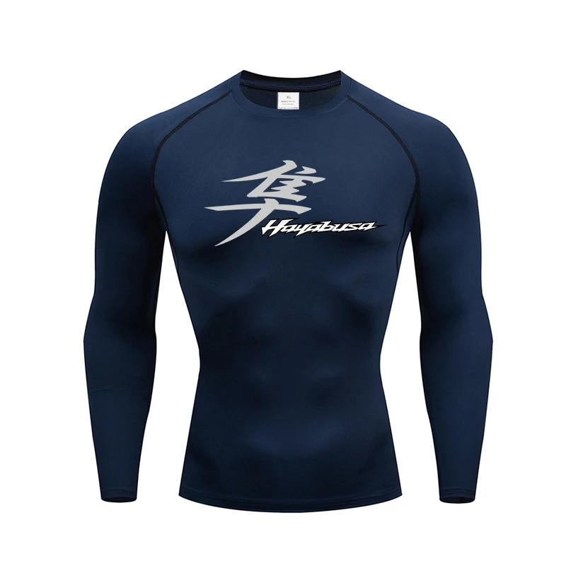 

Men's Quick-Drying Breathable Sports Suzuki Factory Uniform Long-Sleeved Tight-Fitting Shirt, Gym Sports Sweatshirt, Motorcycle