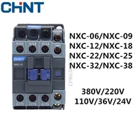 CHINT NXC- 09 12 18 25 32 38 CJX2 LC1D NXC Contactor de CA magnético AC24V 36V 110V 220V 380V 9A/12A/18A/25A/32A