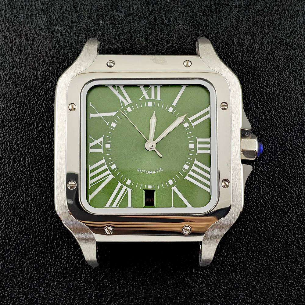 NH35 корпус часов мужские часы 38 мм корпус из нержавеющей стали индивидуальный логотип циферблат NH35 механизм аксессуары для часов