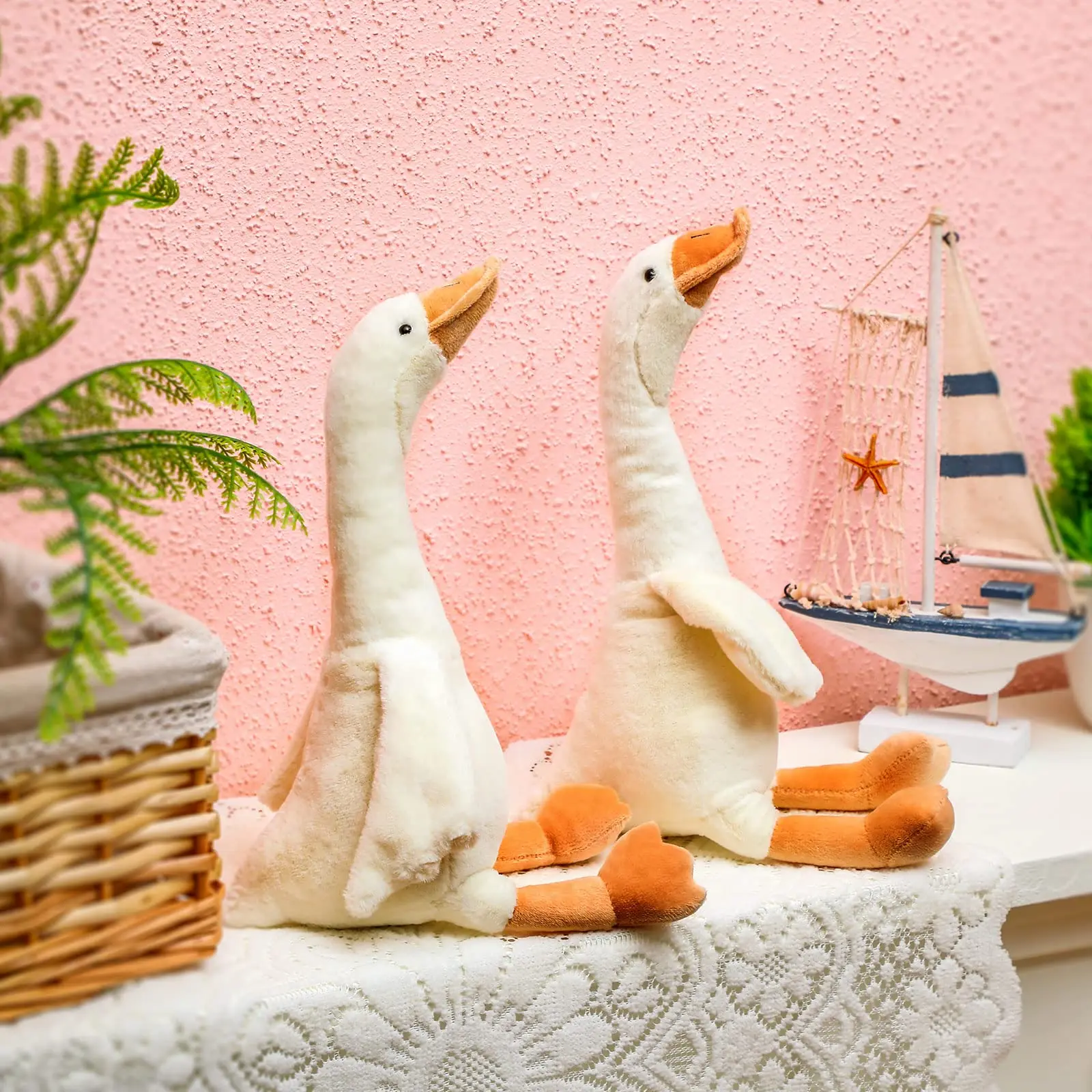 One Silly Goose Plush Stuffed Animal Toy,Swan Stuffed Animal,Funny Duck Plush Swan Toys Gifts for Birthday Favor Baby Shower - view 5