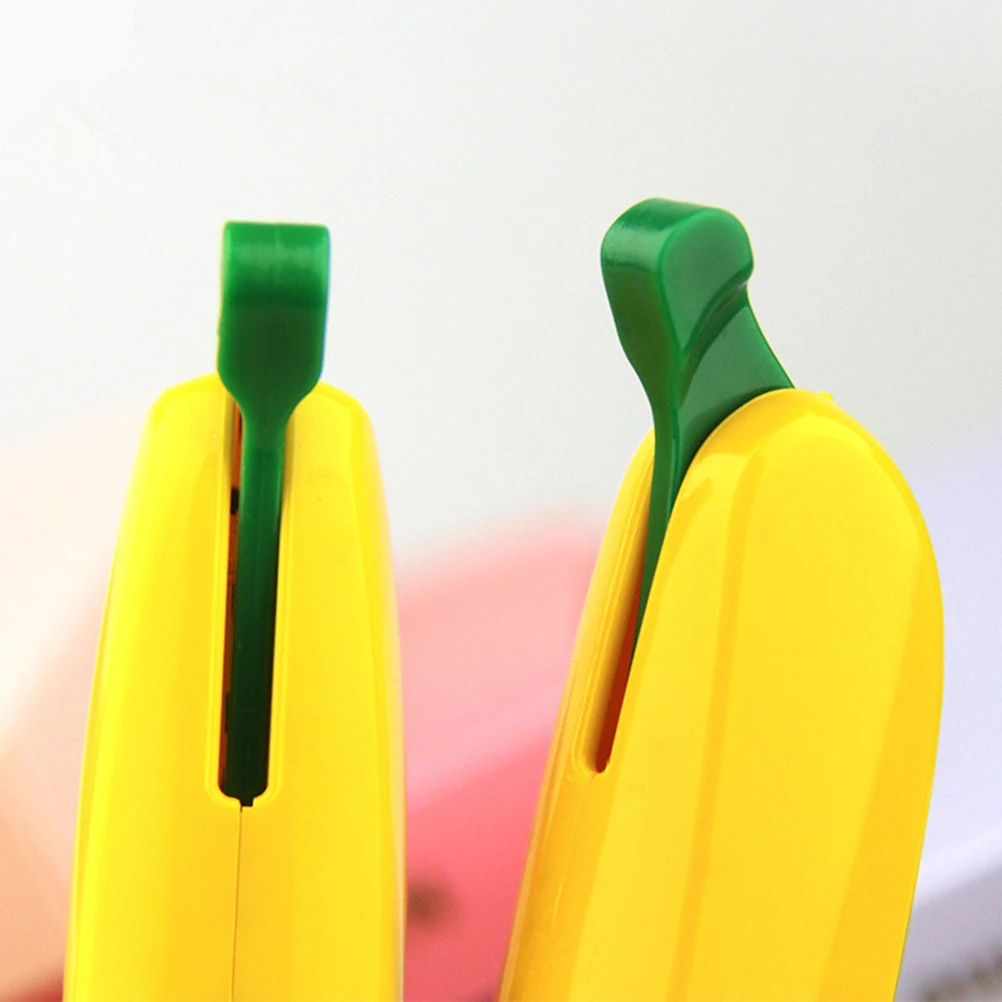 

5pcs Banana Ballpoint Pen Creative Student School Kids Smooth Writing Pens Stationery For Home Office Use Yellow Color